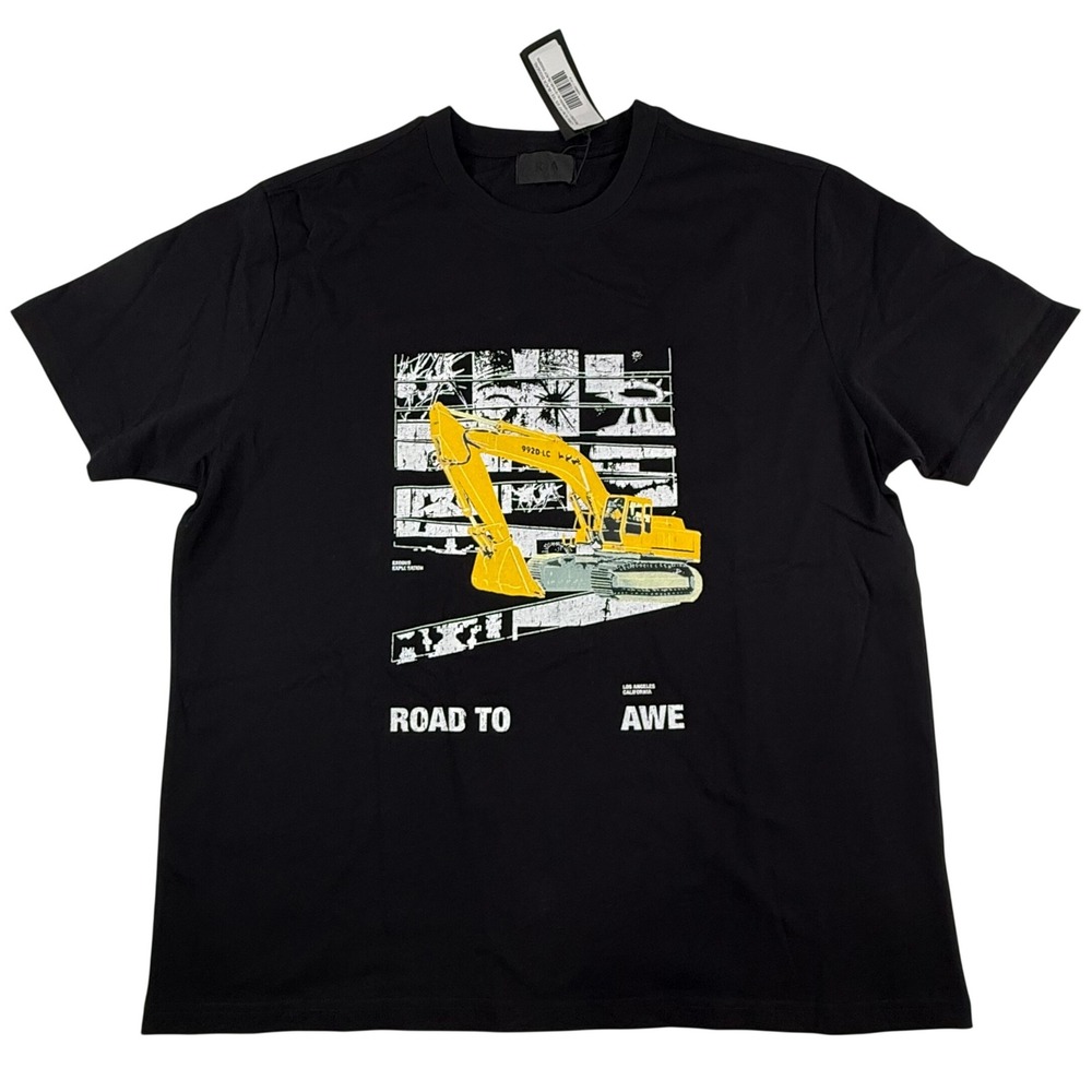 RtA Road to Awe Mens Liam Black Diggers Graphic Tee XL MEXOK911-T1192BKDIG